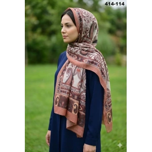 Eylül İpek Etnik Desen Soft Şal 414-114