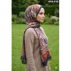 Eylül İpek Etnik Desen Soft Şal 414-115