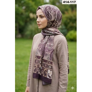 Eylül İpek Etnik Desen Soft Şal 414-117