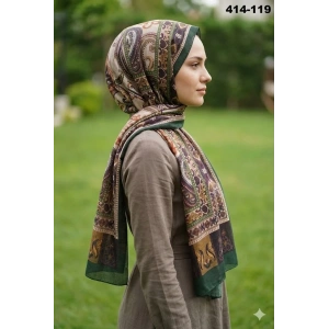 Eylül İpek Etnik Desen Soft Şal 414-119