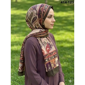 Eylül İpek Etnik Desen Soft Şal 414-123