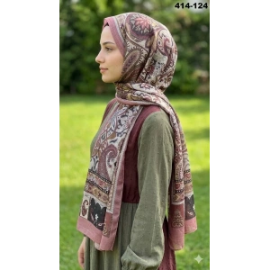 Eylül İpek Etnik Desen Soft Şal 414-124