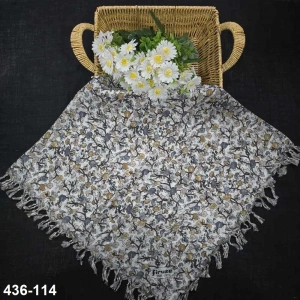 Firuze Desenli Sökme Boncuklu Eşarp 436-114