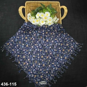 Firuze Desenli Sökme Boncuklu Eşarp 436-115