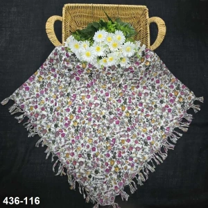 Firuze Desenli Sökme Boncuklu Eşarp 436-116