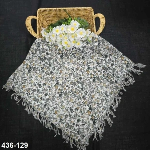 Firuze Desenli Sökme Boncuklu Eşarp 436-129