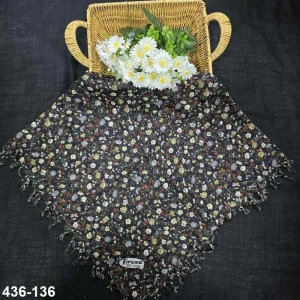 Firuze Desenli Sökme Boncuklu Eşarp 436-136