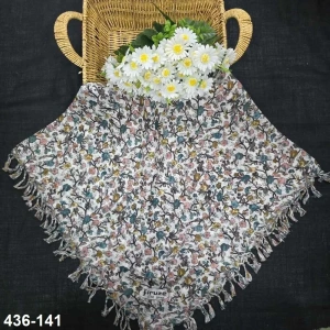 Firuze Desenli Sökme Boncuklu Eşarp 436-141