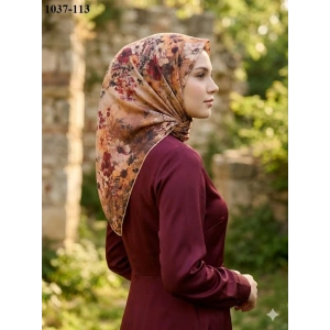 Locella Soft Pamuk Eşarp (Hardal-Kırmızı) 1037-113