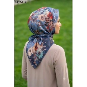 Locella Soft Pamuk Eşarp (Lacivert-Kırmızı) 1037-114