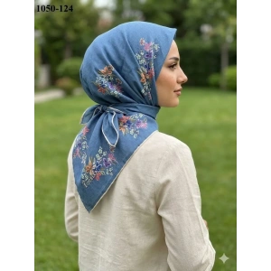 Locella Soft Pamuk Eşarp (Mavi) 1050-124