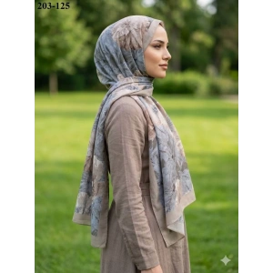 Moon Scarf Bambu Kraş Pamuk Şal (Camel) 203-125