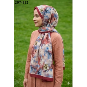 Moon Scarf Bambu Kraş Pamuk Şal (Kırmızı) 207-112
