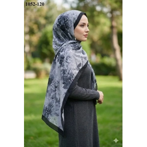 Moon Scarf Bambu Kraş Pamuk Şal (Siyah) 1052-120