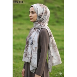 Moon Scarf Bambu Kraş Pamuk Şal (Taş) 1052-118