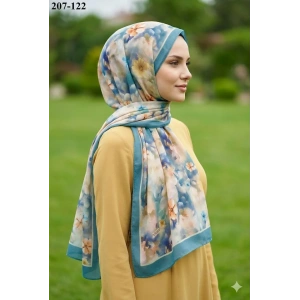 Moon Scarf Bambu Kraş Pamuk Şal (Yeşil ) 207-122