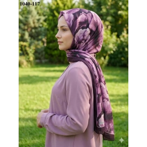 Moon Scarf Soft Pamuk Şal (Mürdüm) 1040-117