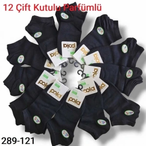 Pola Bambu Dikişsiz Bayan Patik Çorap (12 Çift ) 289-121