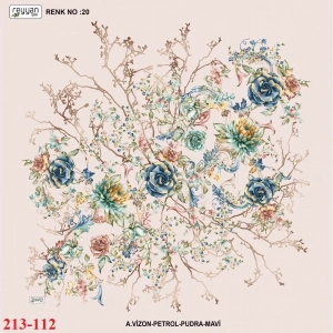 Reyyan İpek Desenli Oyalık Yazma 213-112