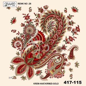 Reyyan İpek Desenli Oyalık Yazma 417-115