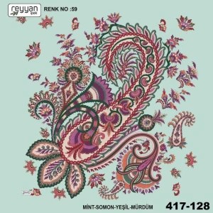 Reyyan İpek Desenli Oyalık Yazma 417-128