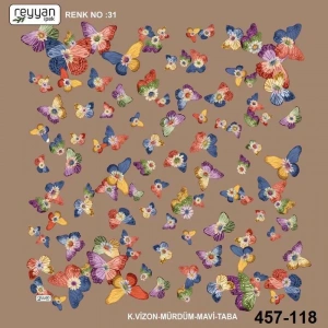 Reyyan İpek Desenli Oyalık Yazma 457-118