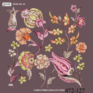 Reyyan İpek Desenli Oyalık Yazma 472-127