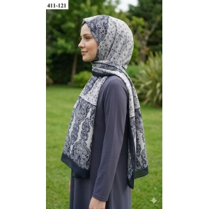 Soft İpek Etnik Desen Soft Şal 411-121