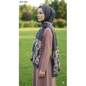 Soft İpek Etnik Desen Soft Şal 411-124