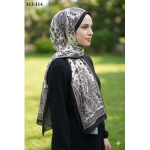 Soft İpek Etnik Desen Soft Şal 412-114