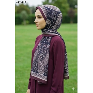 Soft İpek Etnik Desen Soft Şal 412-117