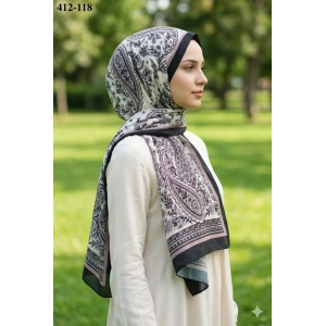 Soft İpek Etnik Desen Soft Şal 412-118