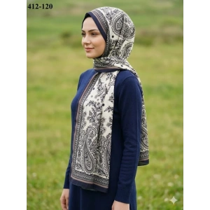 Soft İpek Etnik Desen Soft Şal 412-120