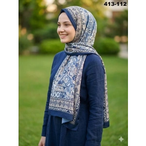 Soft İpek Etnik Desen Soft Şal 413-112