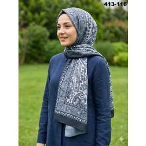 Soft İpek Etnik Desen Soft Şal 413-116