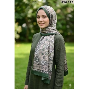 Soft İpek Etnik Desen Soft Şal 413-117