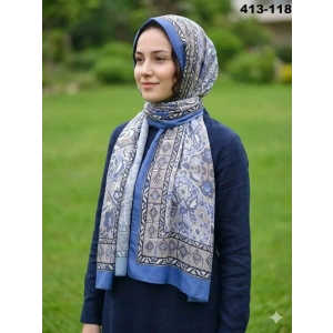 Soft İpek Etnik Desen Soft Şal 413-118