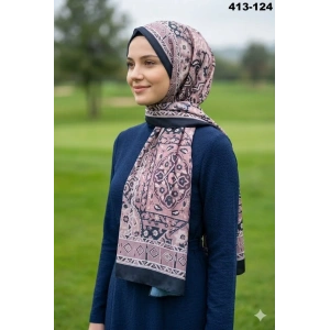 Soft İpek Etnik Desen Soft Şal 413-124