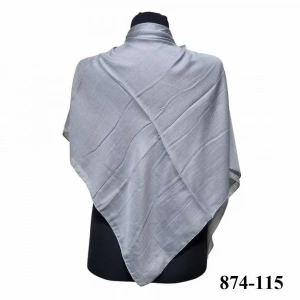 Soft İpek Kenar Dikişli Düz Yazma (a.gri) 874-115