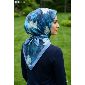 Velscarfs Soft Pamuk Parla Eşarp (İndigo) 1089-112