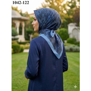 Velscarfs Soft Pamuk Parla Eşarp (İndigo Mavi) 1042-122