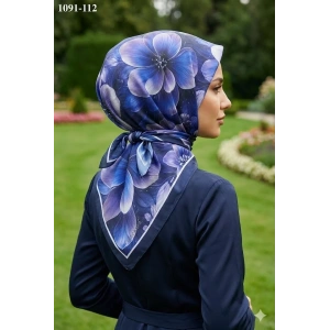 Velscarfs Soft Pamuk Parla Eşarp (Lacivert) 1091-112