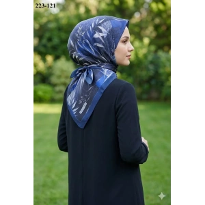 Velscarfs Soft Pamuk Parla Eşarp (Lacivert) 223-121