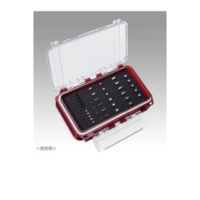 Meiho Bousui Case WG-1 Su Geçirmez Lrf Kutusu Tek Tarafı Evalı - Çift Taraflı Balıkçılık Malzeme Kutusu Kırmızı