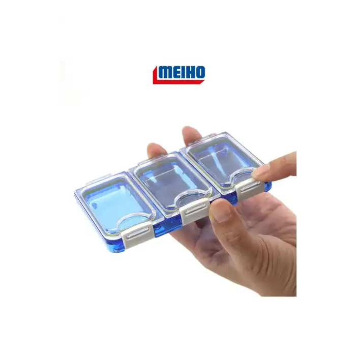 Meiho WP-3 Su Geçirmez Klips Kutusu - Mavi