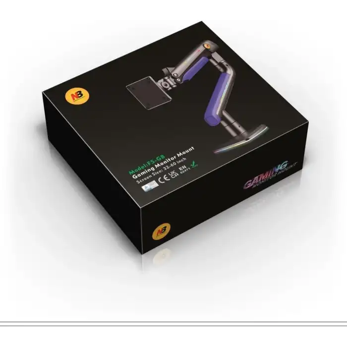 North Bayou NB F5-GB Gaming 32-60 inç Monitör Kolu 2-20 KG RGB Işıklı Yüksek Taşıma Kapasiteli Profesyonel Monitör Askısı - Mavi Renk