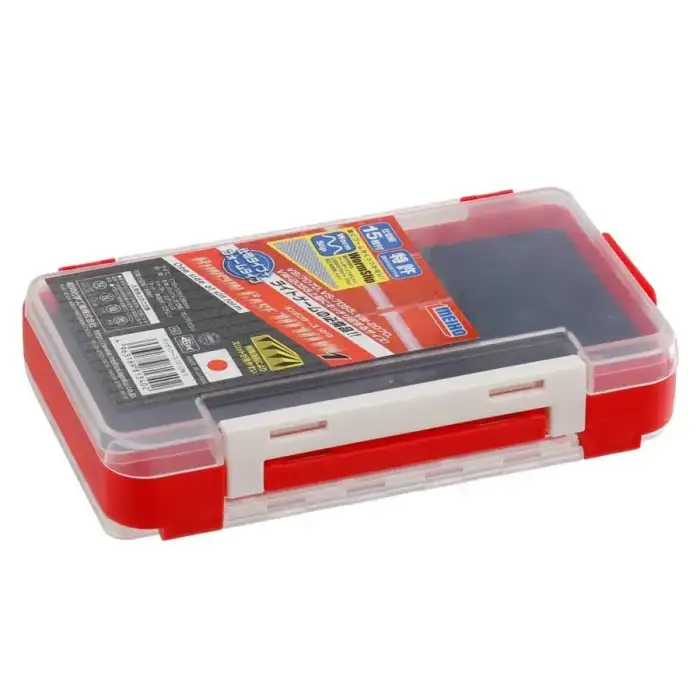 Meiho Run Gun Case 1010W-1 Çift Taraflı Evalı LRF Kutusu - Balıkçılık Malzemesi Organizer -Kırmızı