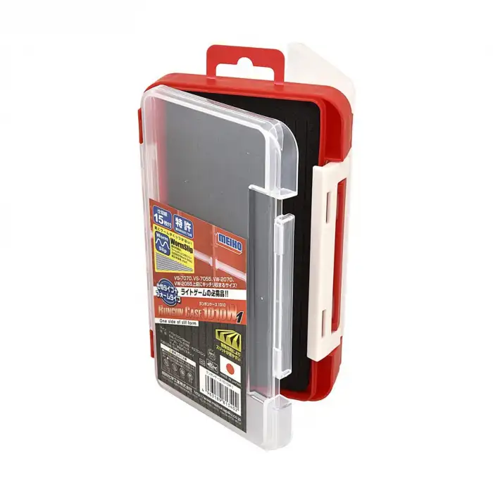 Meiho Run Gun Case 1010W-1 Çift Taraflı Evalı LRF Kutusu - Balıkçılık Malzemesi Organizer -Kırmızı
