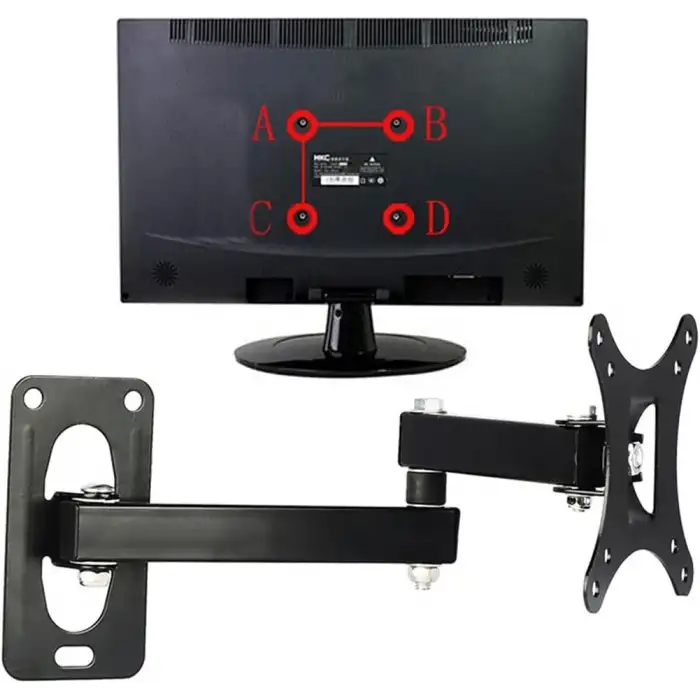 HPY Pazar 10–24 TV Montaj Seti – Döner ve Ayarlanabilir Duvar Aparatı