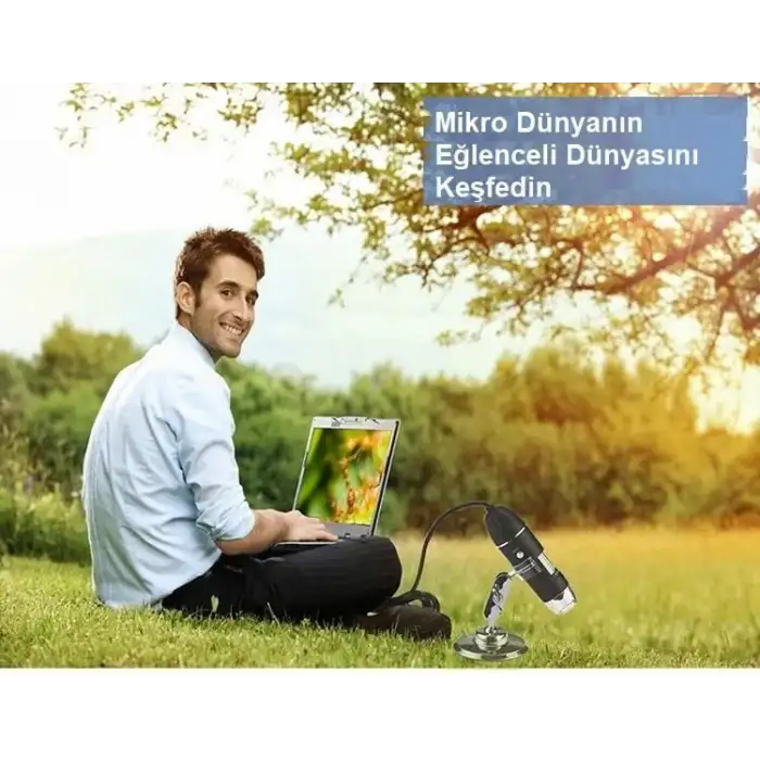 HPY Pazar 1600X USB Dijital Mikroskop – Micro USB + Type-C Adaptörlü